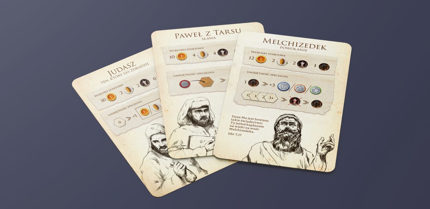 Lux evangelii board game cards illustrations and graphic design